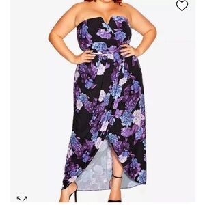 Hydrangea maxi dress city chic